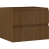 Mexen Rivel koupelnová skříňka pod umyvadlo 60 cm, 2 zásuvky, žebrovaná, ořech - 91A20-06047-2-BFF86