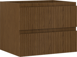 Mexen Rivel koupelnová skříňka pod umyvadlo 60 cm, 2 zásuvky, žebrovaná, ořech - 91A20-06047-2-BFF86