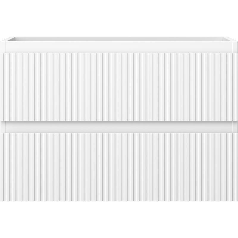 Mexen Rivel koupelnová skříňka pod umyvadlo 70 cm, 2 zásuvky, drážkovaná, bílá mat - 91A20-07047-2-BFF01