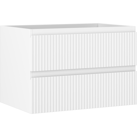 Mexen Rivel koupelnová skříňka pod umyvadlo 70 cm, 2 zásuvky, drážkovaná, bílá mat - 91A20-07047-2-BFF01
