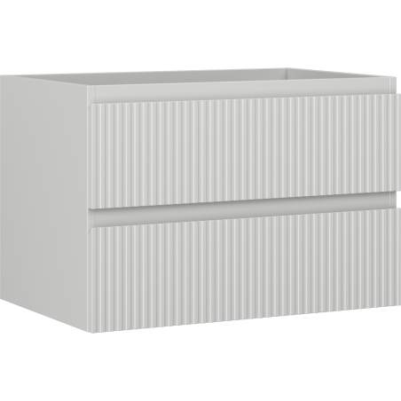 Mexen Rivel koupelnová skříňka podumyvadlová 70 cm, 2 zásuvky, žebrovaná, šedá mat - 91A20-07047-2-BFF62