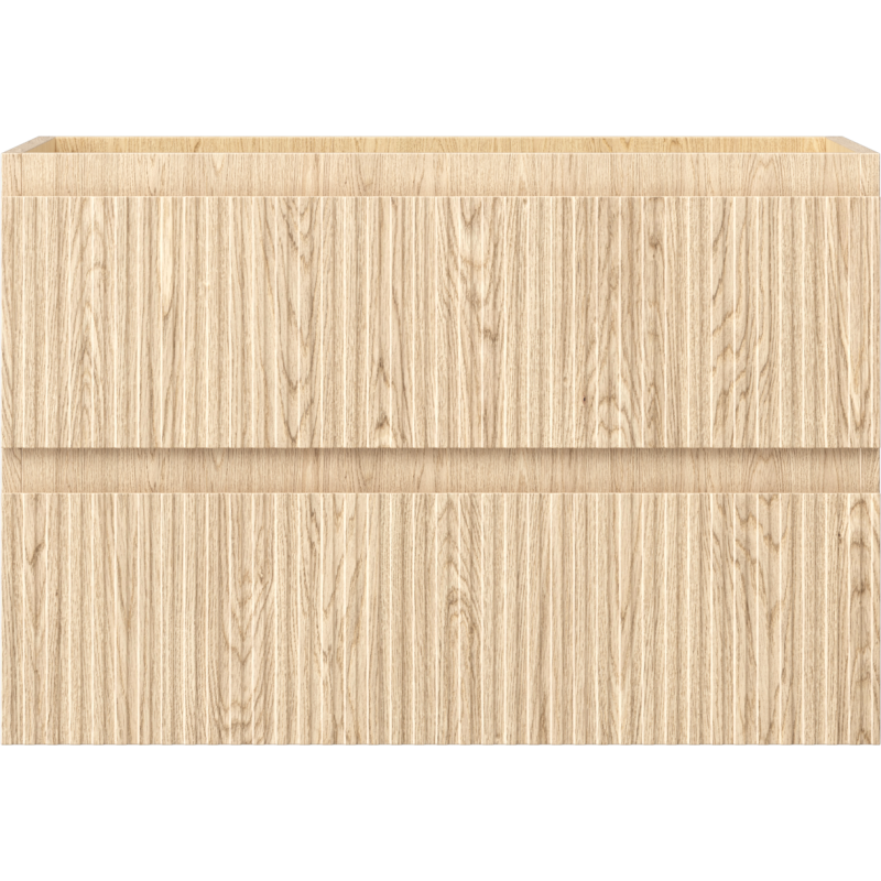 Mexen Rivel koupelnová skříňka pod umyvadlo 70 cm, 2 zásuvky, drážkovaná, dub - 91A20-07047-2-BFF81