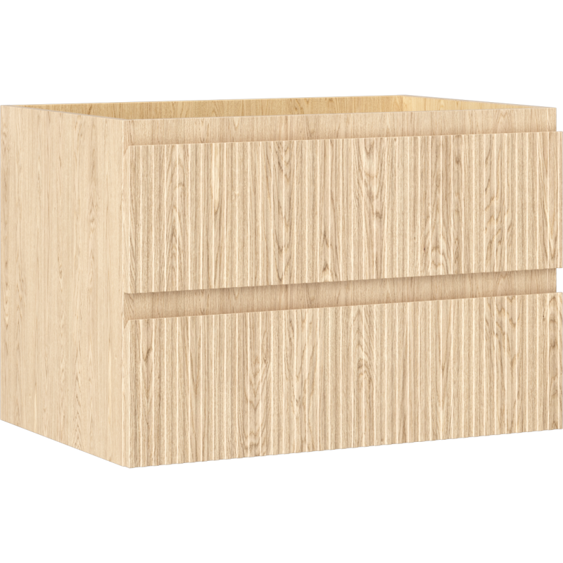 Mexen Rivel koupelnová skříňka pod umyvadlo 70 cm, 2 zásuvky, drážkovaná, dub - 91A20-07047-2-BFF81