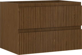 Mexen Rivel koupelnová skříňka pod umyvadlo 70 cm, 2 zásuvky, rýhovaná, ořech - 91A20-07047-2-BFF86