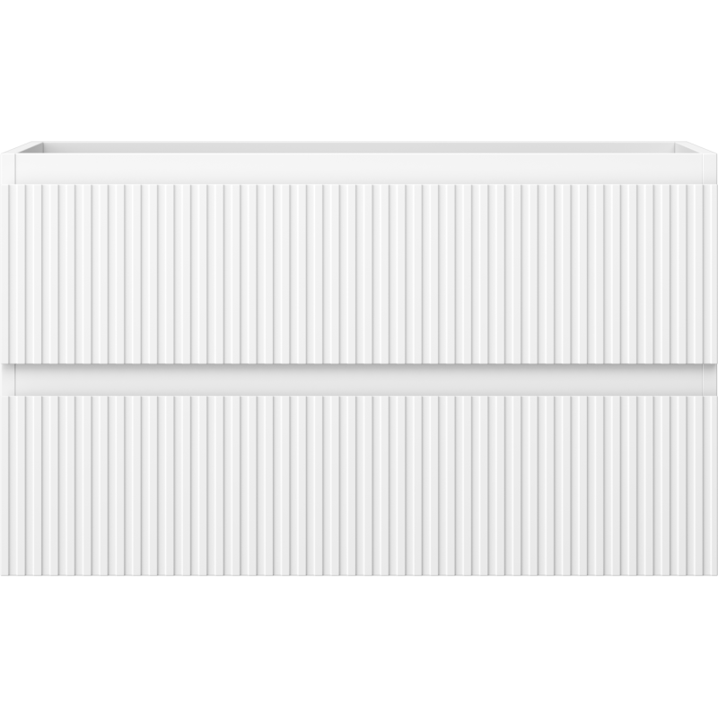 Mexen Rivel koupelnová skříňka pod umyvadlo 80 cm, 2 zásuvky, drážkovaná, bílá mat - 91A20-08047-2-BFF01