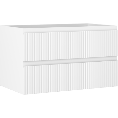 Mexen Rivel koupelnová skříňka pod umyvadlo 80 cm, 2 zásuvky, drážkovaná, bílá mat - 91A20-08047-2-BFF01