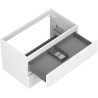 Mexen Rivel koupelnová skříňka pod umyvadlo 80 cm, 2 zásuvky, drážkovaná, bílá mat - 91A20-08047-2-BFF01