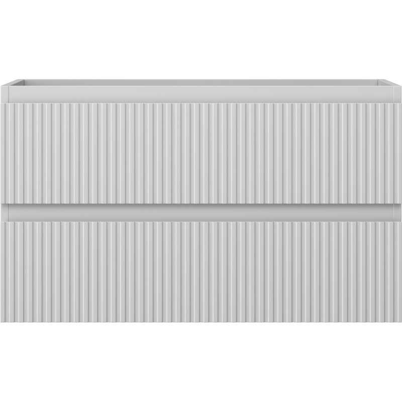 Mexen Rivel koupelnová skříňka pod umyvadlo 80 cm, 2 zásuvky, drážkovaná, šedá matná - 91A20-08047-2-BFF62