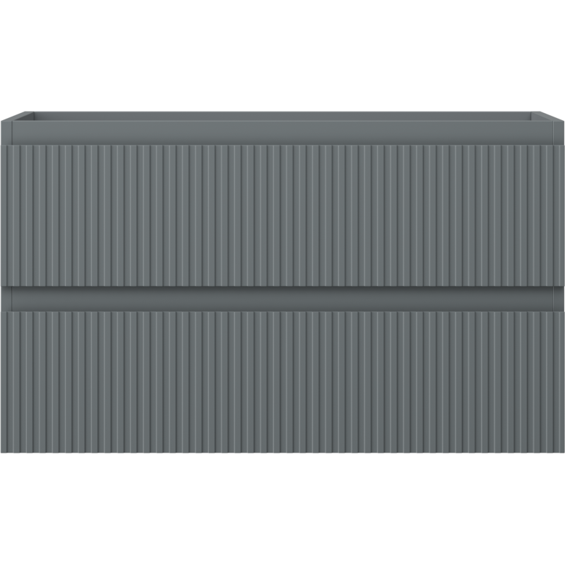 Mexen Rivel koupelnová skříňka pod umyvadlo 80 cm, 2 zásuvky, žebrovaná, grafit mat - 91A20-08047-2-BFF66