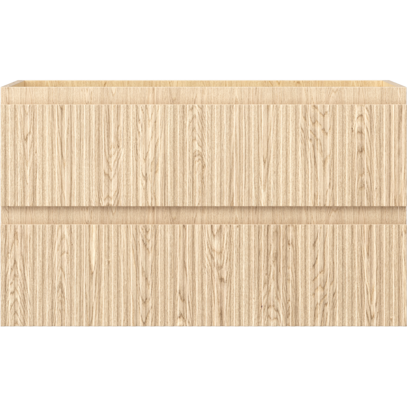 Mexen Rivel koupelnová skříňka pod umyvadlo 80 cm, 2 zásuvky, rýhovaná, dub - 91A20-08047-2-BFF81