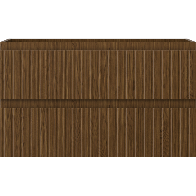 Mexen Rivel koupelnová skříňka pod umyvadlo 80 cm, 2 zásuvky, drážkovaná, ořech - 91A20-08047-2-BFF86