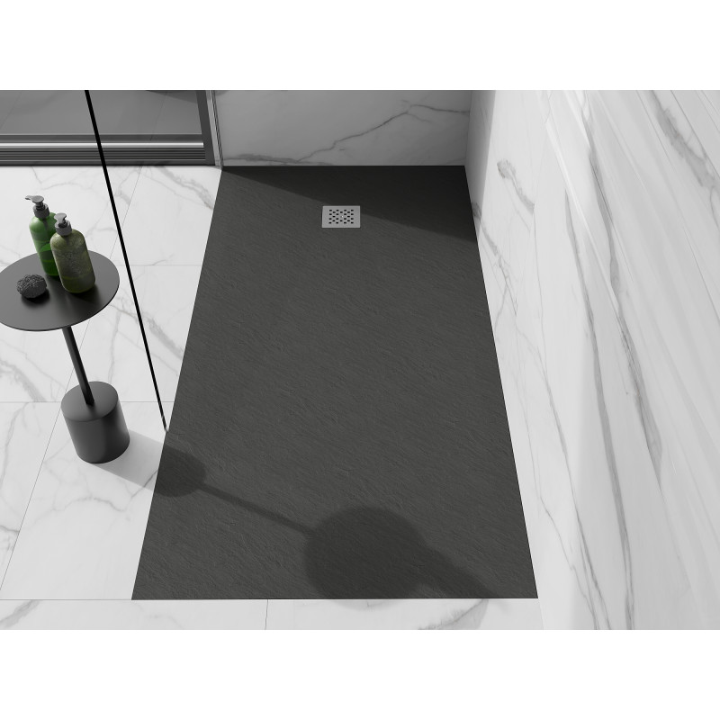 Mexen Stone+ obdélníková kompozitní sprchová vanička 160 x 100 cm, antracit - 44711016