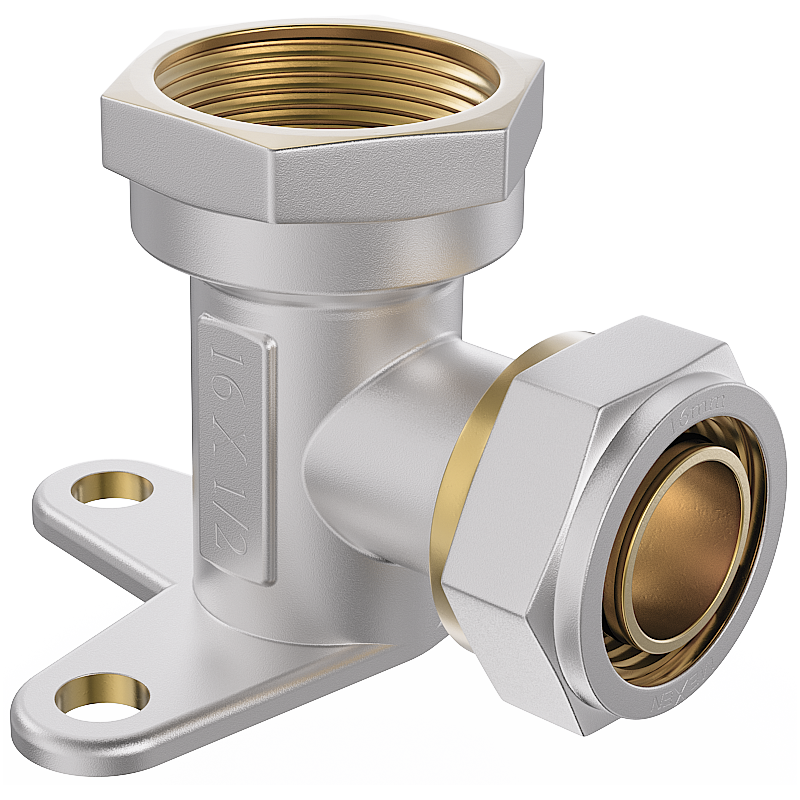 Mexen PEX-S nástěnný šroubovací koleno s přírubou PEX 20 x 1/2 GW - W97228-2012F-00