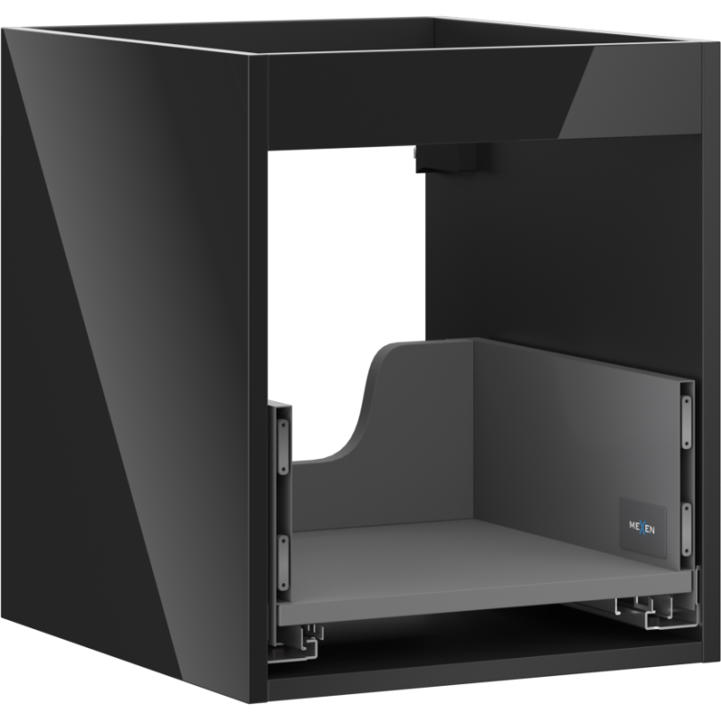 Mexen Box-A korpus skříňky pod umyvadlo 40 cm, 1 zásuvka, černý lesk - 91AX0-0400-470-1-70