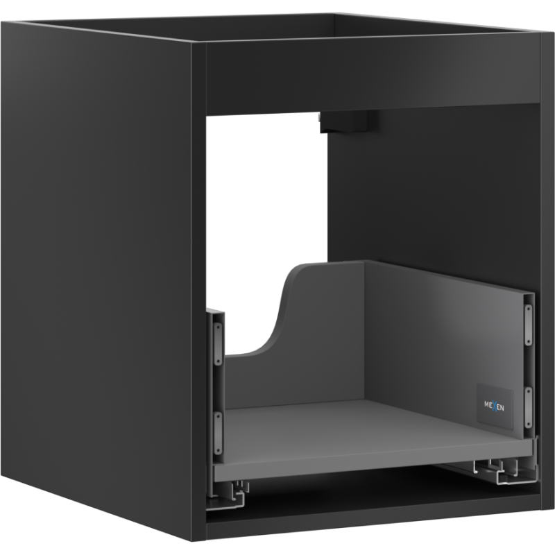 Mexen Box-A korpus skříňky pod umyvadlem 40 cm, 1 zásuvka, černý mat - 91AX0-0400-470-1-71