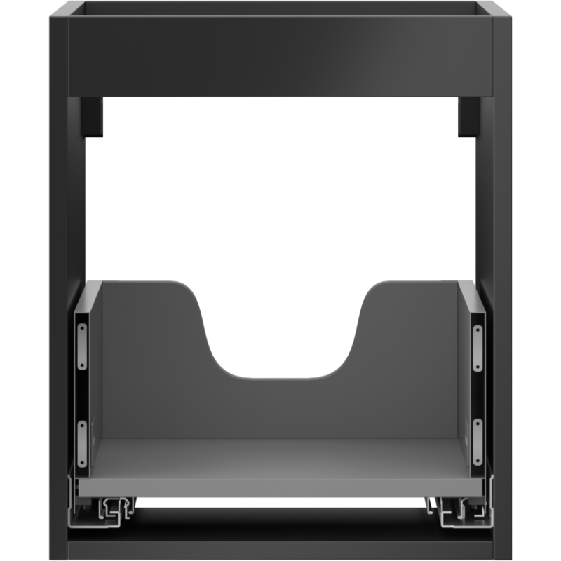 Mexen Box-A korpus skříňky pod umyvadlem 40 cm, 1 zásuvka, černý mat - 91AX0-0400-470-1-71
