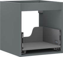 Mexen Box-A korpus skříňky pod umyvadlo 45 cm, 1 zásuvka, matná grafitová - 91AX0-0450-470-1-66