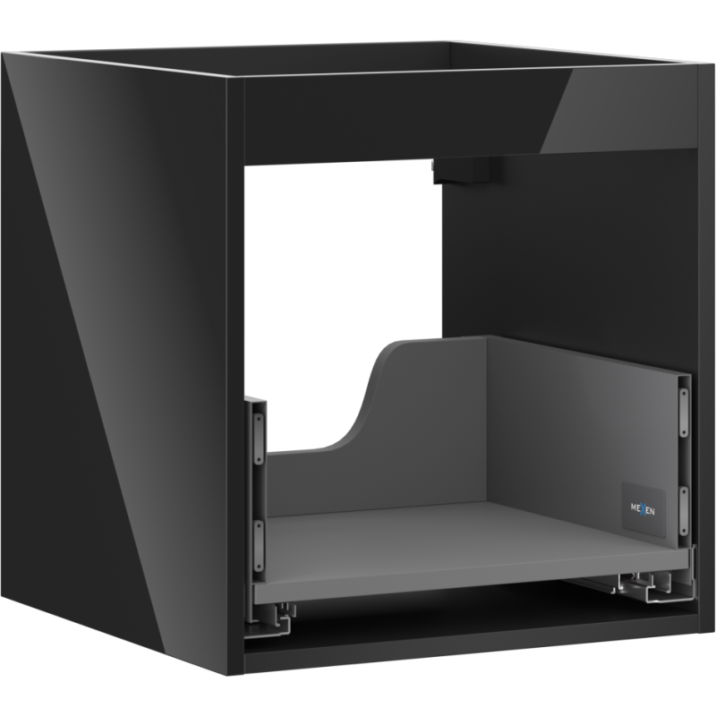 Mexen Box-A korpus skříňky pod umyvadlo 45 cm, 1 zásuvka, černý lesk - 91AX0-0450-470-1-70