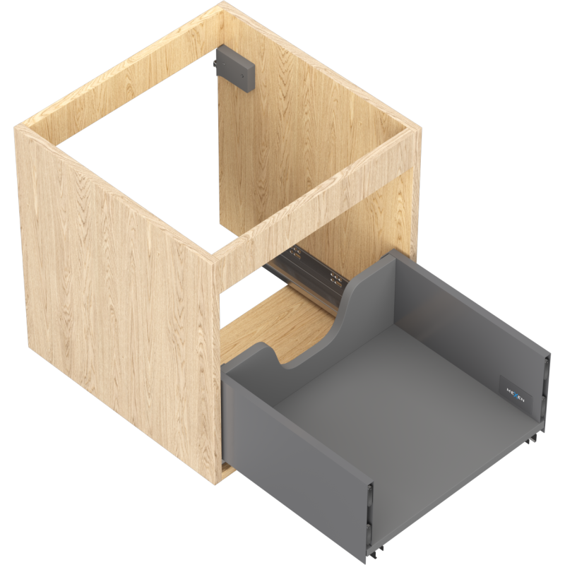 Mexen Box-A korpus skříňky pod umyvadlo 45 cm, 1 zásuvka, dub - 91AX0-0450-470-1-81