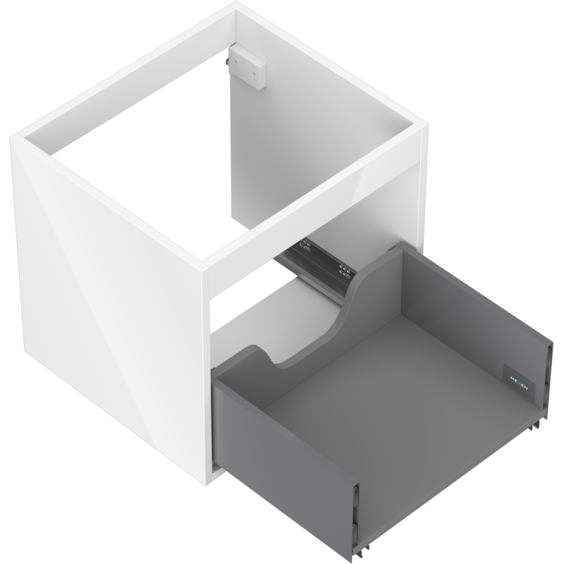 Mexen Box-A korpus skříňky pod umyvadlo 50 cm, 1 zásuvka, bílý lesk - 91AX0-0500-470-1-00