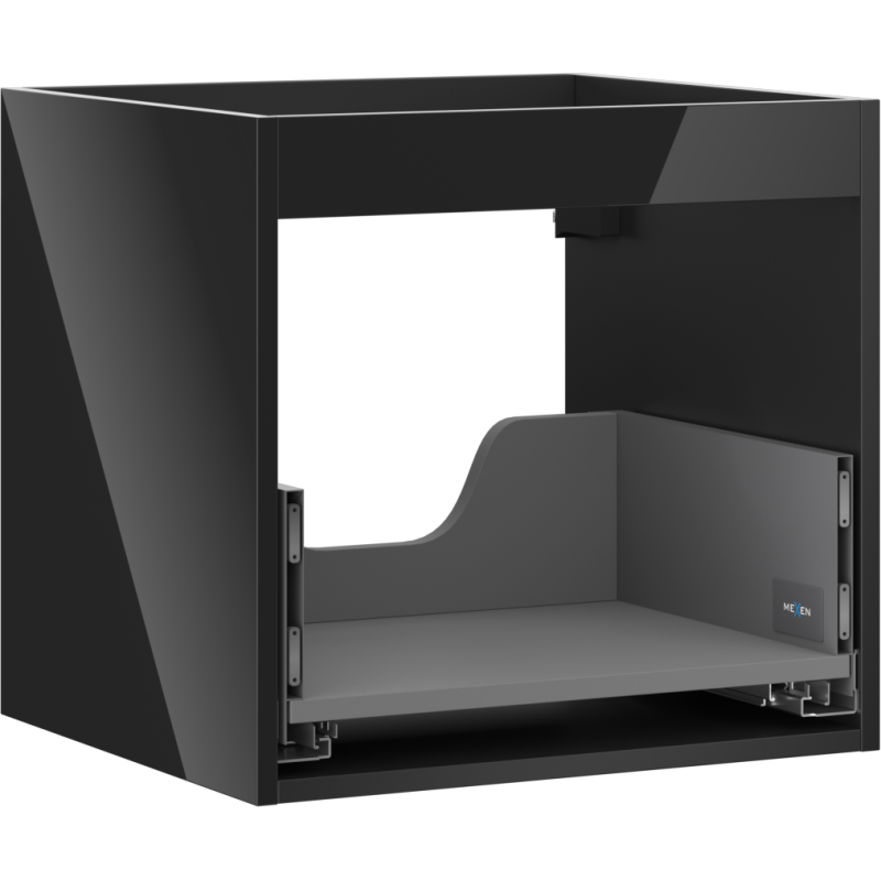 Mexen Box-A korpus skříňky pod umyvadlo 50 cm, 1 zásuvka, černý lesk - 91AX0-0500-470-1-70