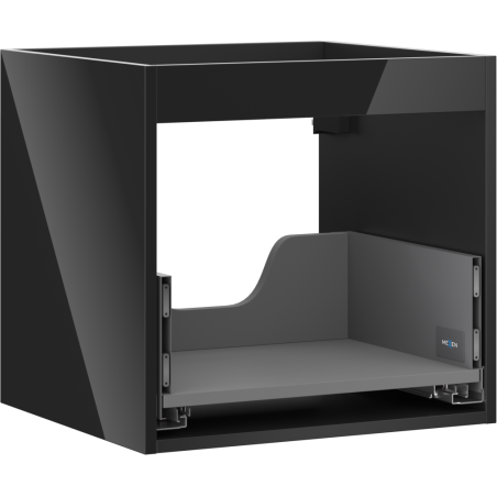 Mexen Box-A korpus skříňky pod umyvadlo 50 cm, 1 zásuvka, černý lesk - 91AX0-0500-470-1-70