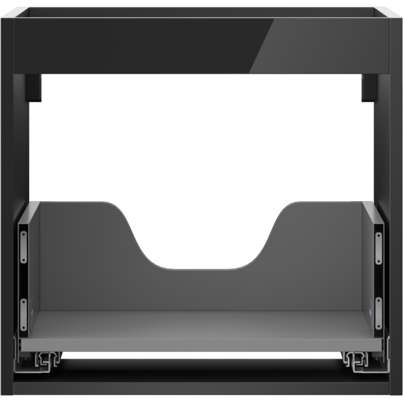 Mexen Box-A korpus skříňky pod umyvadlo 50 cm, 1 zásuvka, černý lesk - 91AX0-0500-470-1-70