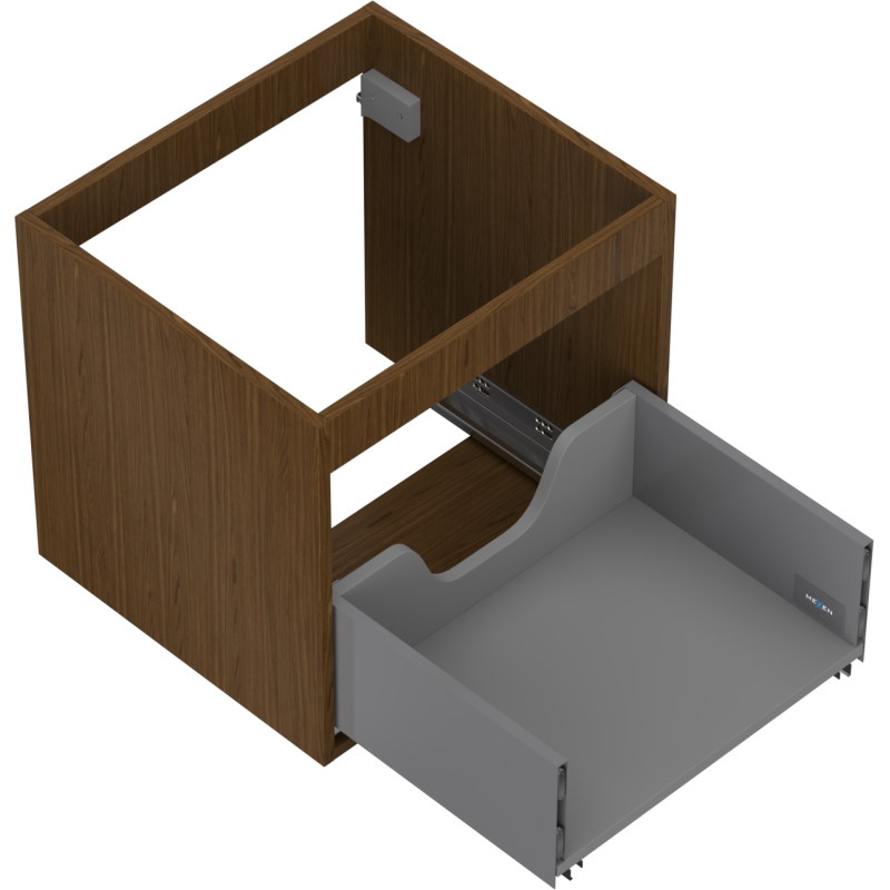 Mexen Box-A korpus koupelnové skříňky 50 cm, 1 zásuvka, ořech - 91AX0-0500-470-1-86