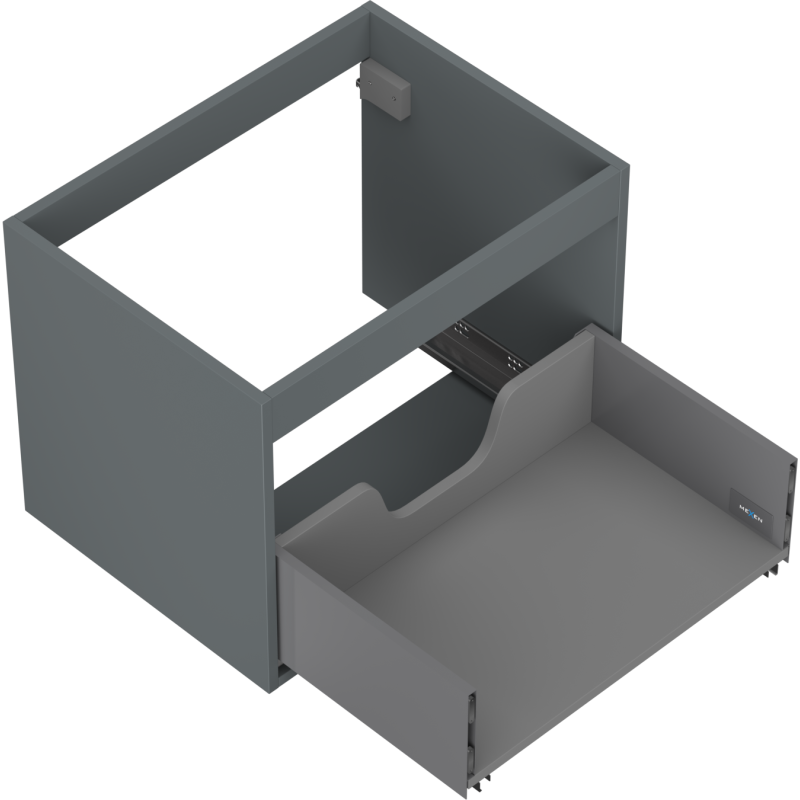Mexen Box-A korpus skříňky pod umyvadlo 60 cm, 1 zásuvka, grafit matný - 91AX0-0600-470-1-66