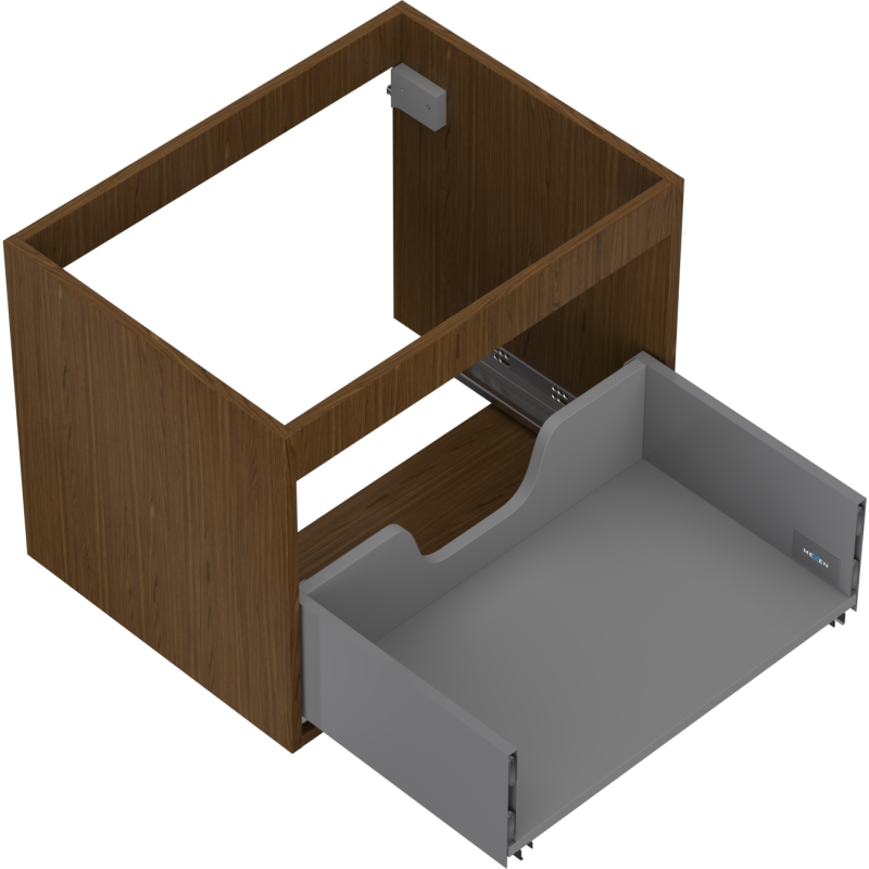 Mexen Box-A korpus skříňky pod umyvadlo 60 cm, 1 zásuvka, ořech - 91AX0-0600-470-1-86