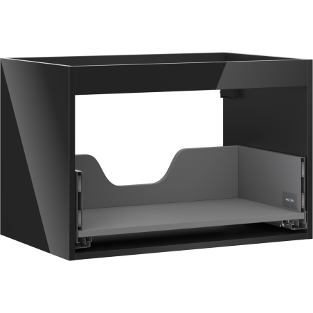 Mexen Box-A korpus skříňky pod umyvadlo 70 cm, 1 zásuvka, černý lesk - 91AX0-0700-470-1-70
