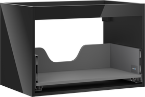 Mexen Box-A korpus skříňky pod umyvadlo 70 cm, 1 zásuvka, černý lesk - 91AX0-0700-470-1-70
