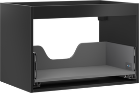 Mexen Box-A korpus skříňky pod umyvadlo 70 cm, 1 zásuvka, černá mat - 91AX0-0700-470-1-71