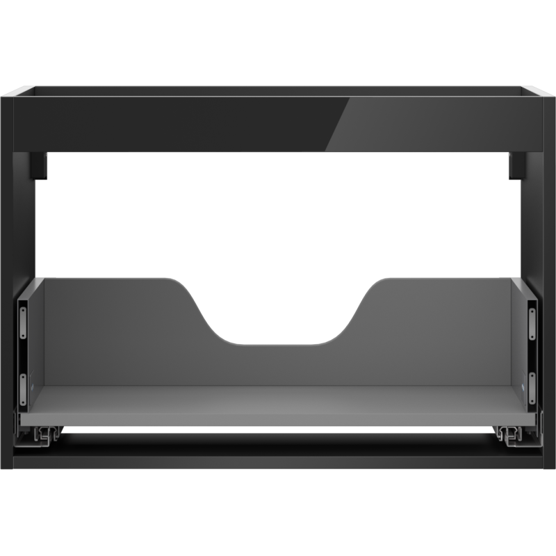 Mexen Box-A korpus skříňky pod umyvadlo 70 cm, 1 zásuvka, černý lesk - 91AX0-0700-470-1-70