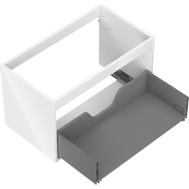 Mexen Box-A korpus skříňky pod umyvadlo 80 cm, 1 zásuvka, bílý lesk - 91AX0-0800-470-1-00