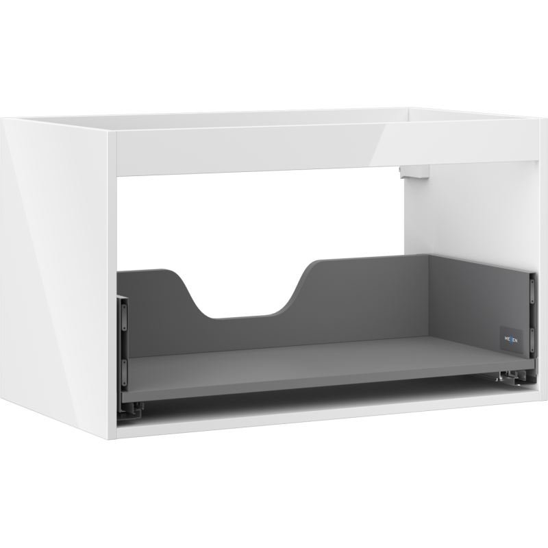 Mexen Box-A korpus skříňky pod umyvadlo 80 cm, 1 zásuvka, bílý lesk - 91AX0-0800-470-1-00