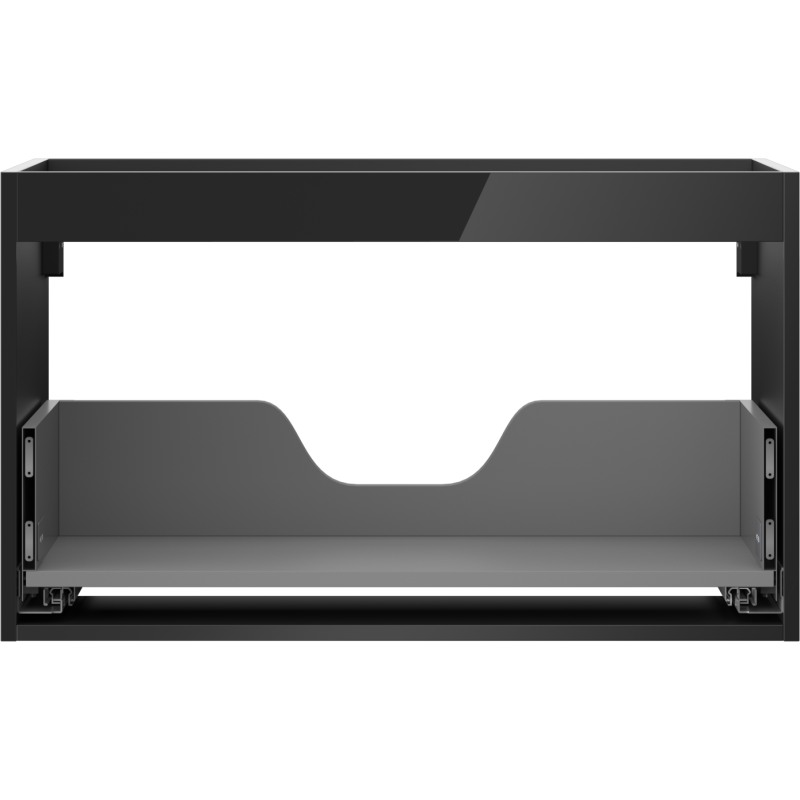Mexen Box-A korpus skříňky pod umyvadlo 80 cm, 1 zásuvka, černý lesk - 91AX0-0800-470-1-70