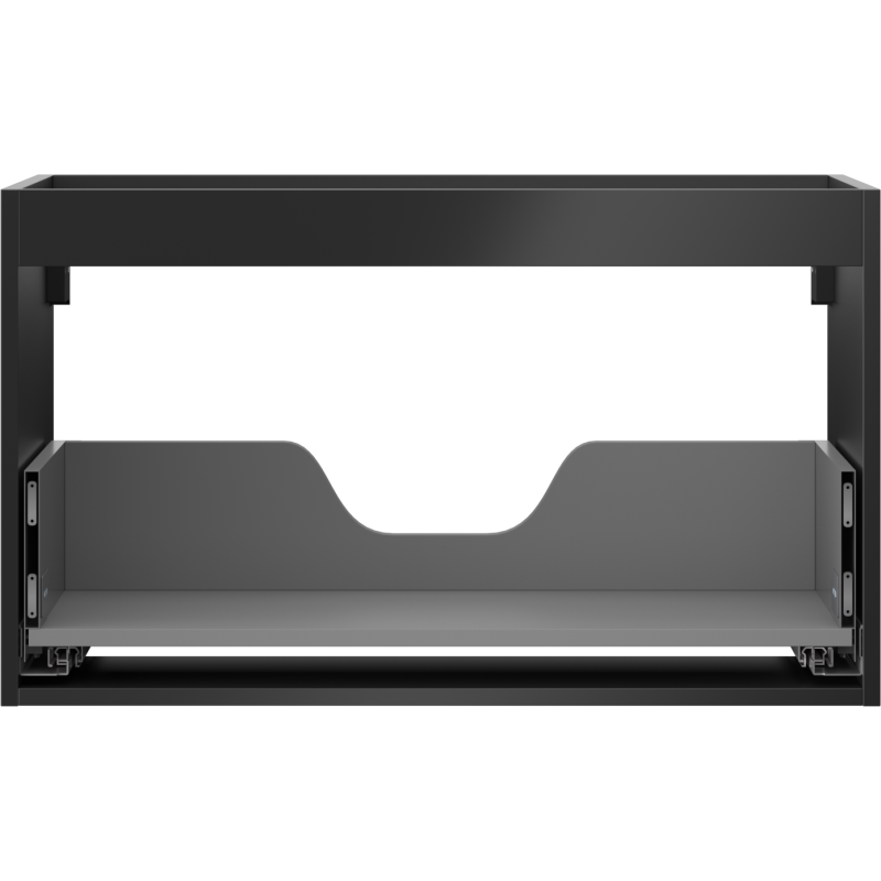 Mexen Box-A korpus skříňky pod umyvadlo 80 cm, 1 zásuvka, černý mat - 91AX0-0800-470-1-71