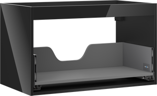 Mexen Box-A korpus skříňky pod umyvadlo 80 cm, 1 zásuvka, černý lesk - 91AX0-0800-470-1-70