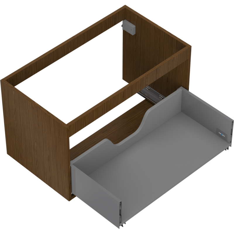 Mexen Box-A korpus skříňky podumyvadlové 80 cm, 1 zásuvka, ořech - 91AX0-0800-470-1-86