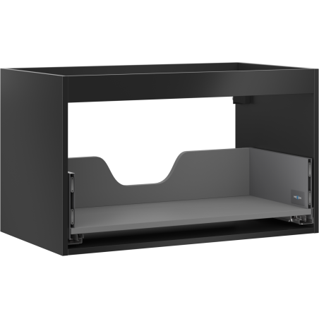 Mexen Box-A korpus skříňky pod umyvadlo 80 cm, 1 zásuvka, černý mat - 91AX0-0800-470-1-71