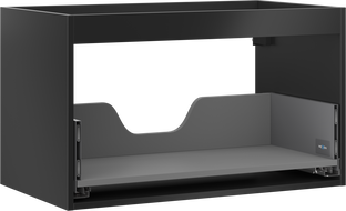 Mexen Box-A korpus skříňky pod umyvadlo 80 cm, 1 zásuvka, černý mat - 91AX0-0800-470-1-71