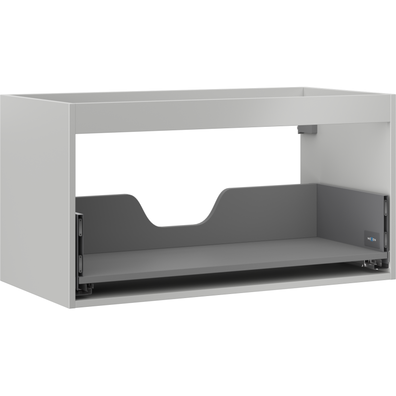 Mexen Box-A korpus skříňky pod umyvadlo 90 cm, 1 zásuvka, šedý mat - 91AX0-0900-470-1-62