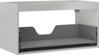 Mexen Box-A korpus skříňky pod umyvadlo 90 cm, 1 zásuvka, šedý mat - 91AX0-0900-470-1-62
