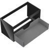 Mexen Box-A korpus skříňky pod umyvadlo 90 cm, 1 zásuvka, černý lesk - 91AX0-0900-470-1-70