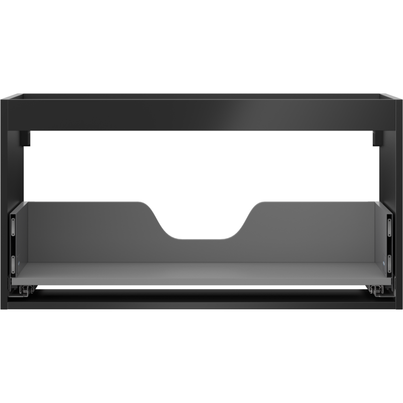 Mexen Box-A korpus skříňky pod umyvadlo 90 cm, 1 zásuvka, černý mat - 91AX0-0900-470-1-71