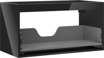 Mexen Box-A korpus skříňky pod umyvadlo 90 cm, 1 zásuvka, černý lesk - 91AX0-0900-470-1-70