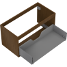 Mexen Box-A korpus skříňky pod umyvadlo 90 cm, 1 zásuvka, ořech - 91AX0-0900-470-1-86