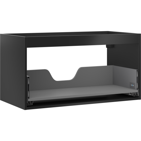 Mexen Box-A korpus skříňky pod umyvadlo 90 cm, 1 zásuvka, černý mat - 91AX0-0900-470-1-71