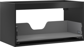 Mexen Box-A korpus skříňky pod umyvadlo 90 cm, 1 zásuvka, černý mat - 91AX0-0900-470-1-71